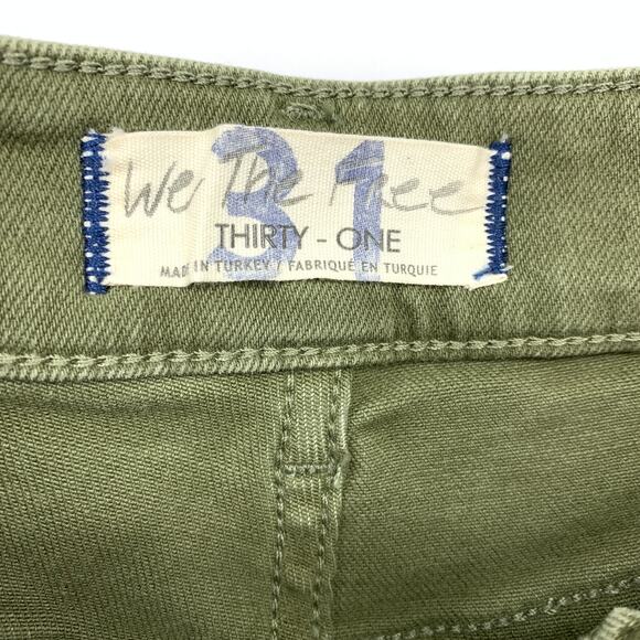 Free People We The Free High Rise Jegging Jeans Womens Sz 31 Army Green NEW - Picture 6 of 8